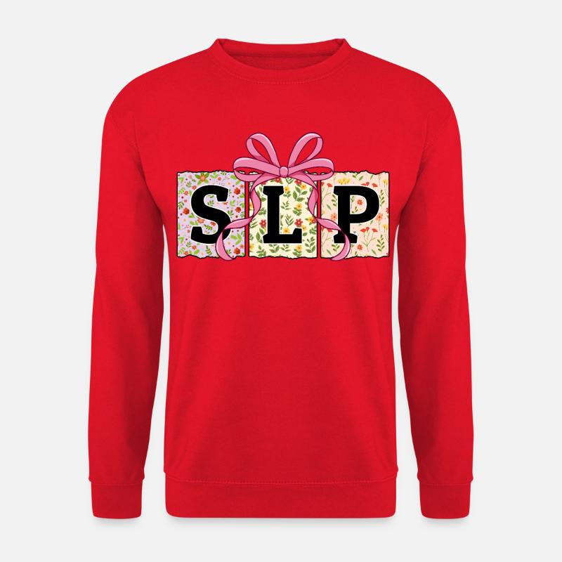 SLP Speech Language Pathology Speech Therapy - Unisex Sweatshirt - red