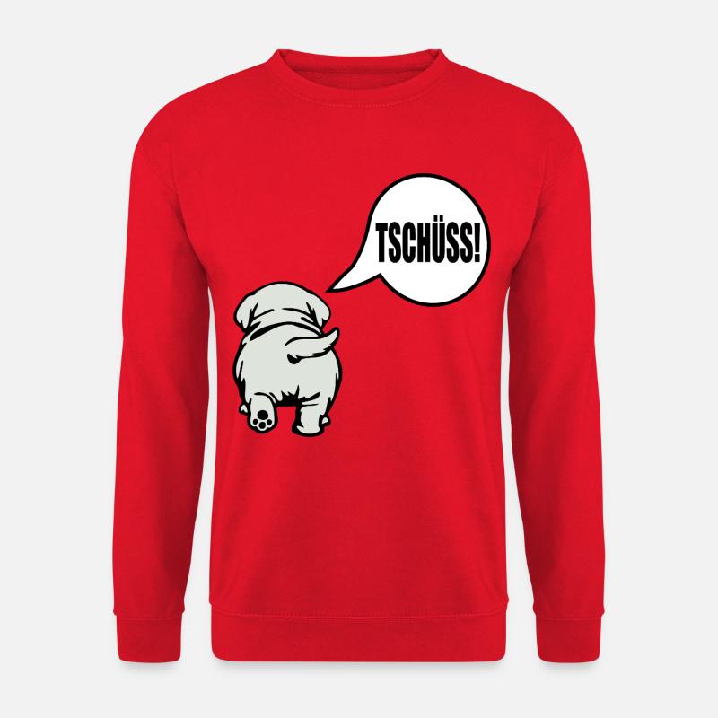 Hunde Abschied Tschüss - Unisex Pullover - Rot