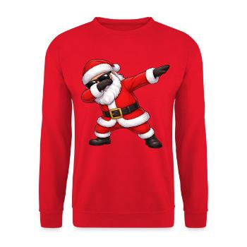 Dabbing Santa Claus - Unisex Sweatshirt - red - Front - Alina (178cm) & Michal (187cm)