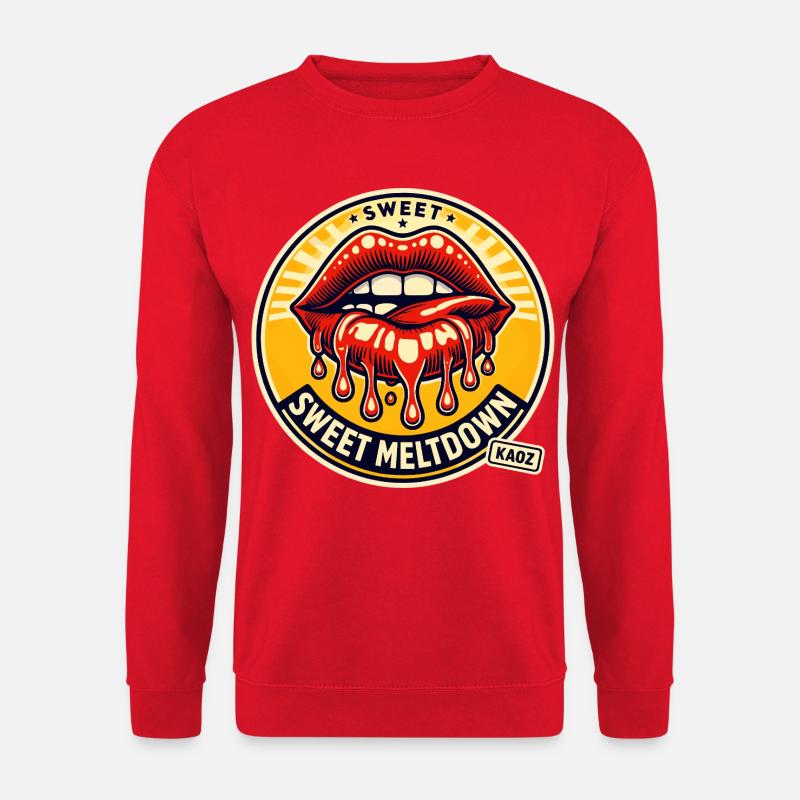 Sweet Meltdown Lip Artwork - Unisex Sweatshirt - red