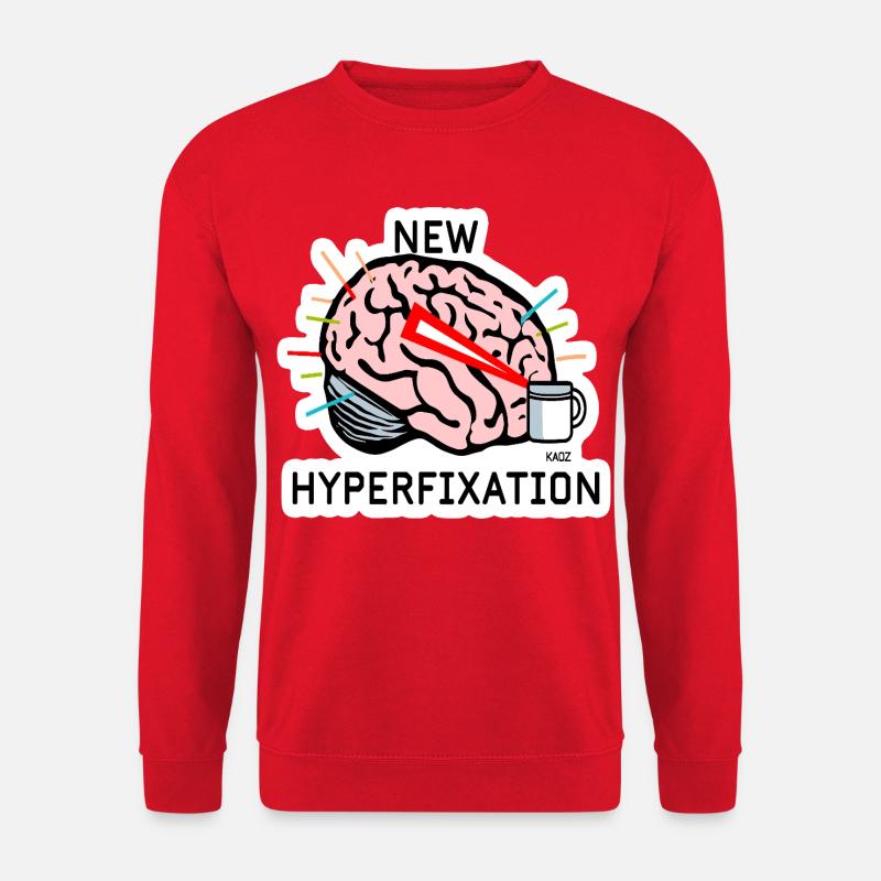 Hyperfix Brain Laser - Sweat-shirt Unisexe - rouge