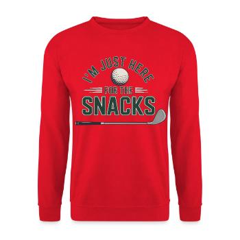 Je suis là uniquement pour les snacks - Sweat-shirt Unisexe - rouge - Devant - Alina (178cm) & Michal (187cm)