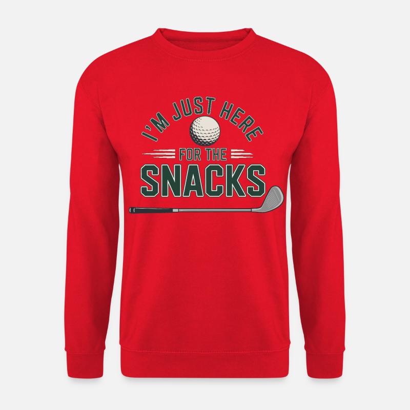 Ich bin hier nur für Snacks - Unisex Pullover - Rot