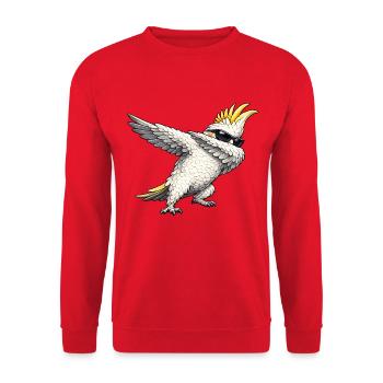 Calopsitte en train de s’appucher - Sweat-shirt Unisexe - rouge - Devant - Alina (178cm) & Michal (187cm)