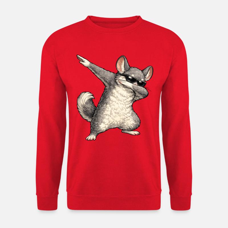 Dabbing Chinchilla - Unisex Pullover - Rot