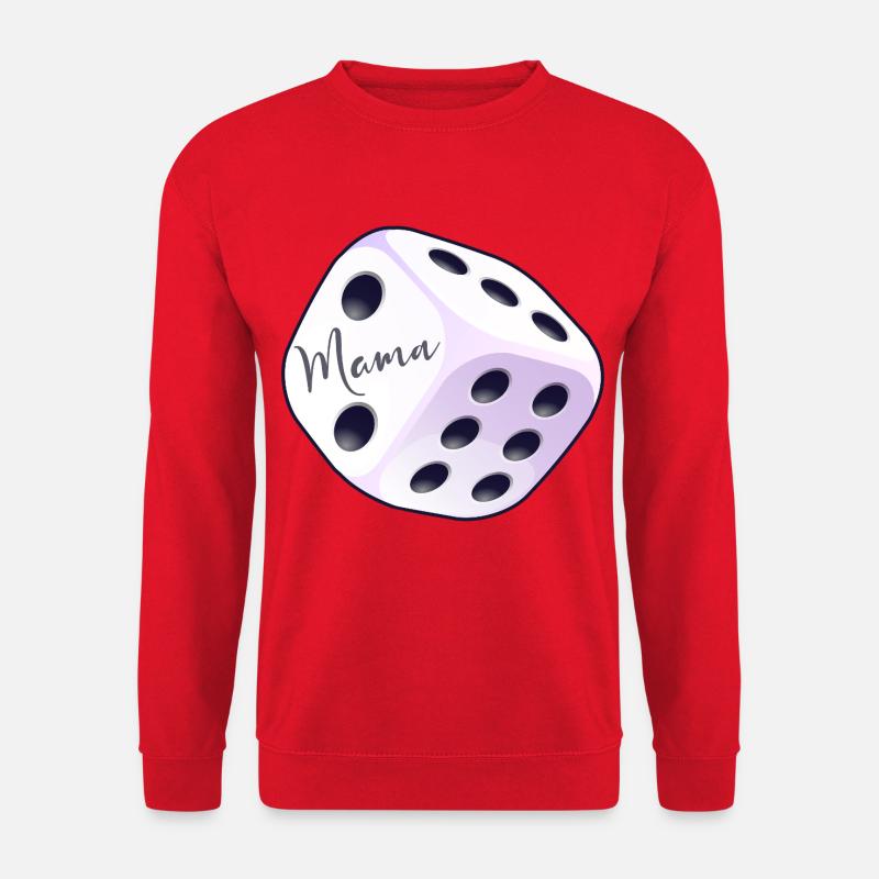Würfel Brettspielerin Mama - Unisex Pullover - Rot