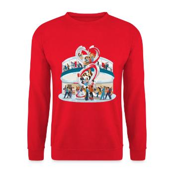 Herzensgemeinschaft Skulptur - Unisex Pullover - Rot - Vorne - Alina (178cm) & Michal (187cm)