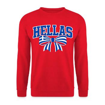 Hellas Loop - Unisex Sweatshirt - red - Front - Alina (178cm) & Michal (187cm)