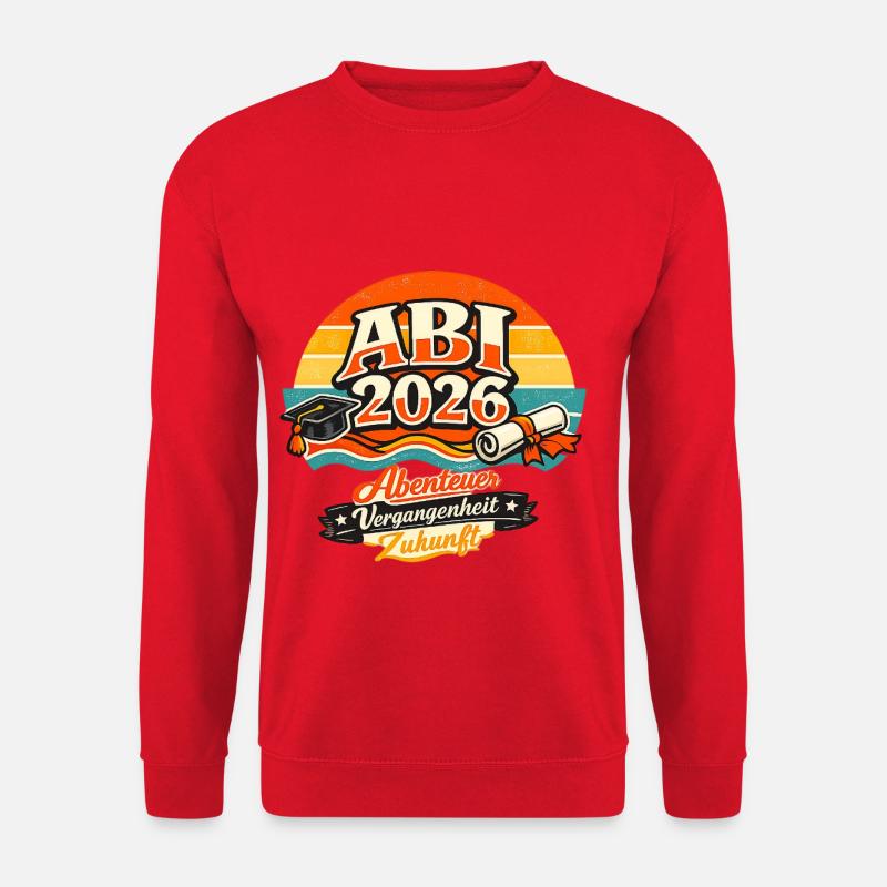 Abitur 2026 Abenteuer Zukunft - Unisex Pullover - Rot