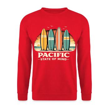 Pacific State of Mind - Unisex Pullover - Rot - Vorne - Alina (178cm) & Michal (187cm)