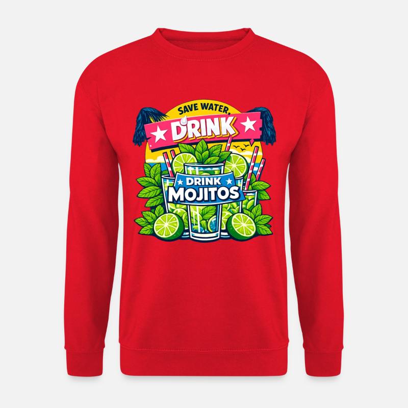 Save the water, drink Mojitos - Unisex Sweatshirt - red