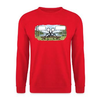 Savo Guys Duo 1 By Nature - Unisex Pullover - Rot - Vorne - Alina (178cm) & Michal (187cm)