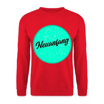 Fresh start - Unisex Sweatshirt - red - Front - Alina (178cm) & Michal (187cm)