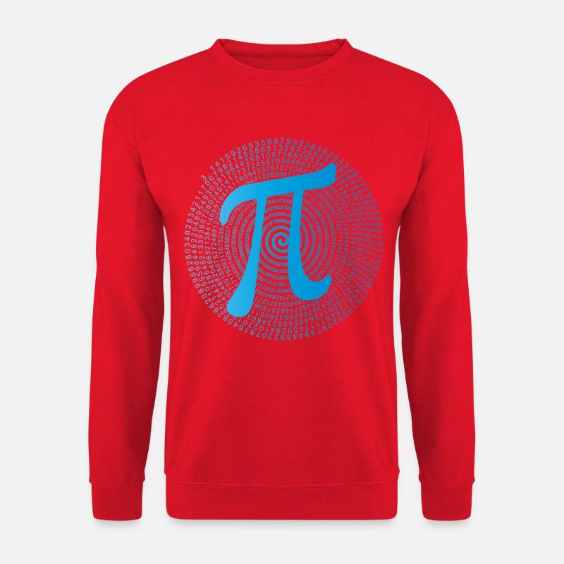 π (pi) in Data Spiral - Unisex Sweatshirt - red