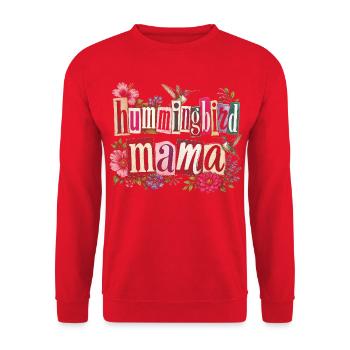 Rubinkehlige Kolibris Mama Mama - Unisex Pullover - Rot - Vorne - Alina (178cm) & Michal (187cm)