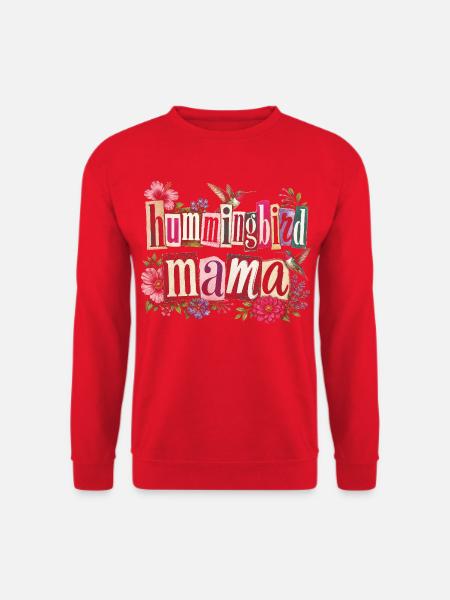 Ruby Throated Hummingbird Mama Mom - Unisex Sweatshirt - red