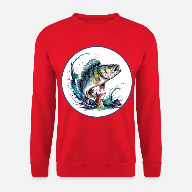 Pêche à la perche - Sweat-shirt Unisexe - rouge