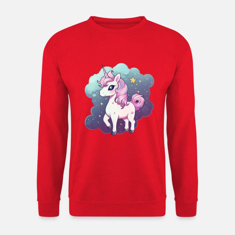 Pastell Unicorn - Unisex Pullover - Rot
