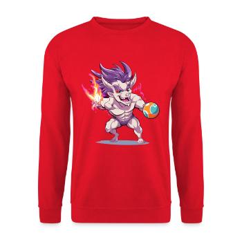 Flame Goblin Arena Hero - Unisex Sweatshirt - red - Front - Alina (178cm) & Michal (187cm)