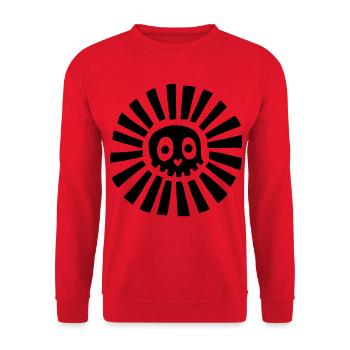 Black Sunny Skull - Unisex Sweatshirt - red - Front - Alina (178cm) & Michal (187cm)