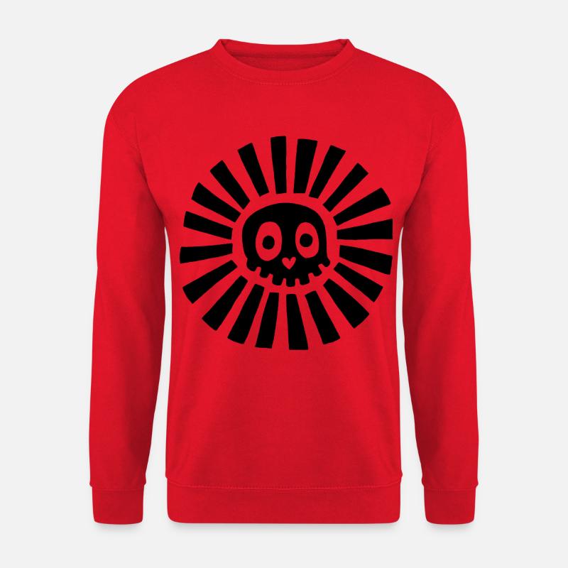 Black Sunny Skull - Unisex Sweatshirt - red