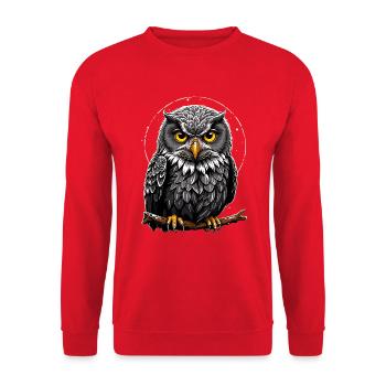 Little wild tawny owl - Unisex Sweatshirt - red - Front - Alina (178cm) & Michal (187cm)