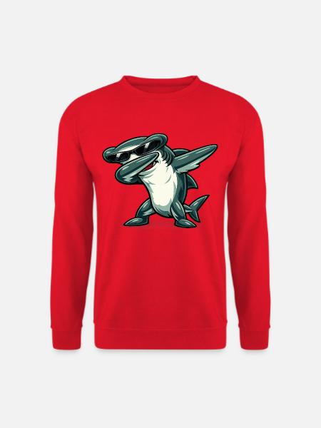 Dabbing hammerhead shark - Unisex Sweatshirt - red