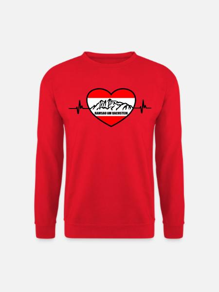 Ramsau am Dachstein Herzschlag Österreich - Unisex Pullover - Rot