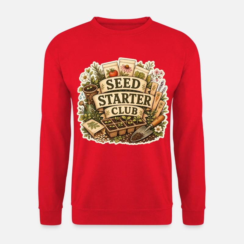SEED STARTER CLUB Pflanzen - Unisex Pullover - Rot