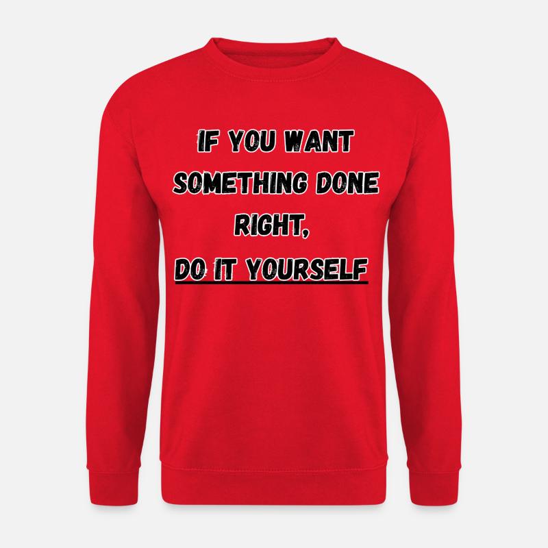 Do it yourself-- TROO designs - Unisex Sweatshirt - red