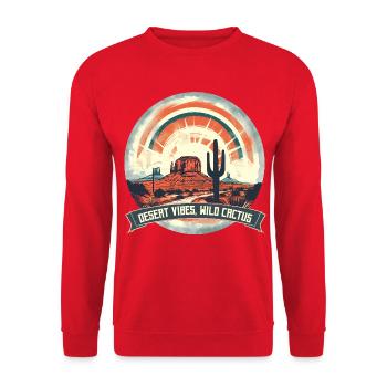 Atmossphères du désert - Sweat-shirt Unisexe - rouge - Devant - Alina (178cm) & Michal (187cm)