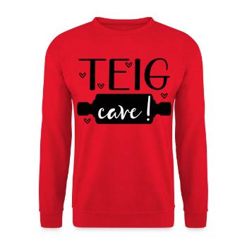 Sayings Baking Dough Roll - Unisex Sweatshirt - red - Front - Alina (178cm) & Michal (187cm)