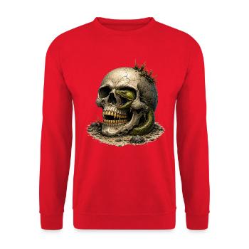Crâne et serpent dans le sable - Sweat-shirt Unisexe - rouge - Devant - Alina (178cm) & Michal (187cm)