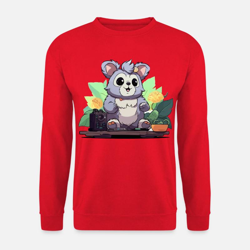 Kuschelpanda DJ im Dschungel - Unisex Pullover - Rot