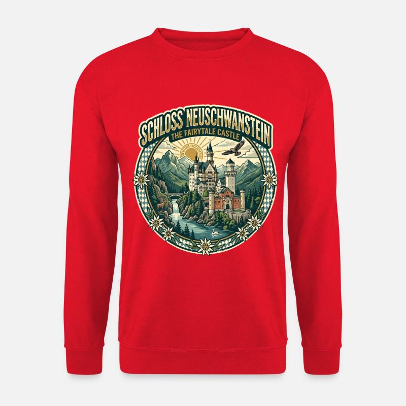 Neuschwanstein Castle - Unisex Sweatshirt - red