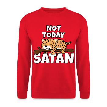 Léopard paresseux Pas aujourd’hui Satan Afrique paresseuse - Sweat-shirt Unisexe - rouge - Devant - Alina (178cm) & Michal (187cm)