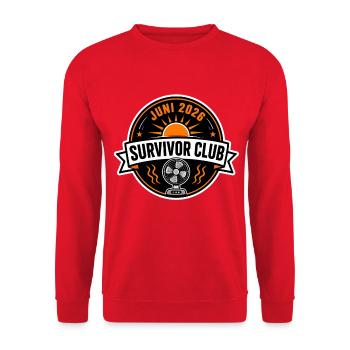 Hitzesommer 2026 | Survivor Club - Unisex Pullover - Rot - Vorne - Alina (178cm) & Michal (187cm)