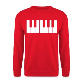 piano - Unisex Sweatshirt - red - Front - Alina (178cm) & Michal (187cm)