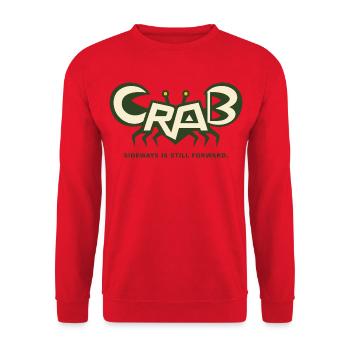 CRAB – latéral signifie aussi en avant - Sweat-shirt Unisexe - rouge - Devant - Alina (178cm) & Michal (187cm)