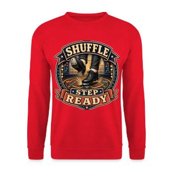 PAS DE PAS PRÊT - Sweat-shirt Unisexe - rouge - Devant - Alina (178cm) & Michal (187cm)