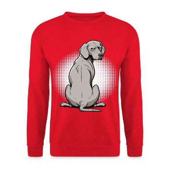 Weimaraner Weimaraner Owner Weimaraner Enthusiast - Unisex Sweatshirt - red - Front - Alina (178cm) & Michal (187cm)