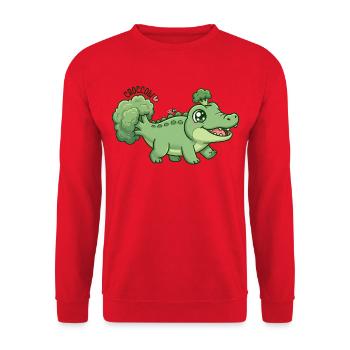 Crocoli brocoli mignon, crocoli - Sweat-shirt Unisexe - rouge - Devant - Alina (178cm) & Michal (187cm)
