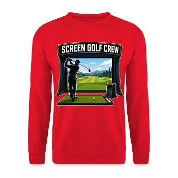 ÉQUIPE DE GOLF ÉCRAN - Sweat-shirt Unisexe - rouge - Devant - Alina (178cm) & Michal (187cm)