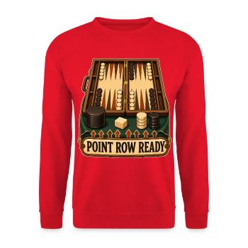 RANGÉE DE POINTS PRÊTE - Sweat-shirt Unisexe - rouge - Devant - Alina (178cm) & Michal (187cm)