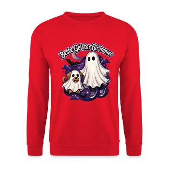Geister-Bande - Unisex Pullover - Rot - Vorne - Alina (178cm) & Michal (187cm)