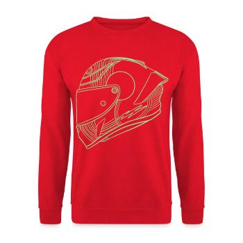 Helm - Unisex Pullover - Rot - Vorne - Alina (178cm) & Michal (187cm)