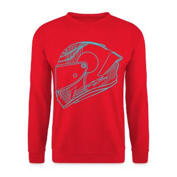 Helm - Unisex Pullover - Rot - Vorne - Alina (178cm) & Michal (187cm)