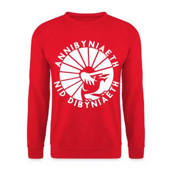 Annibyniaeth Nid Dibyniaeth - Unisex Pullover - Rot - Vorne - Alina (178cm) & Michal (187cm)