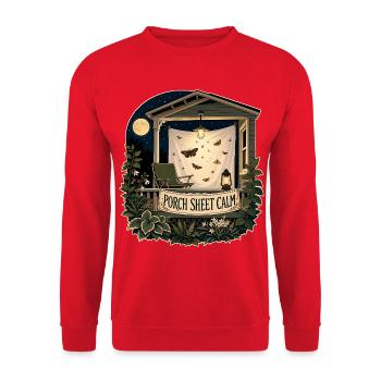PORCH SHEET CALM - Unisex Sweatshirt - red - Front - Alina (178cm) & Michal (187cm)