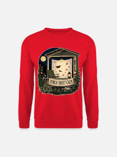 PORCH SHEET CALM - Unisex Pullover - Rot